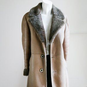 Vintage Classic Sheepskin Sheep Rancher Coat